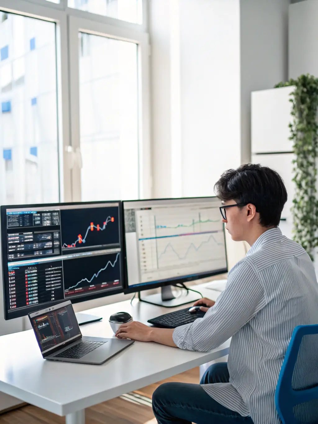 A person efficiently managing their schedule and tasks on a digital calendar, highlighting time management and organizational skills.